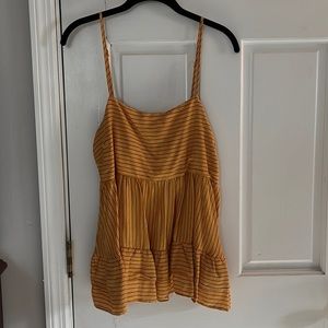 Mustard striped Tank Top
